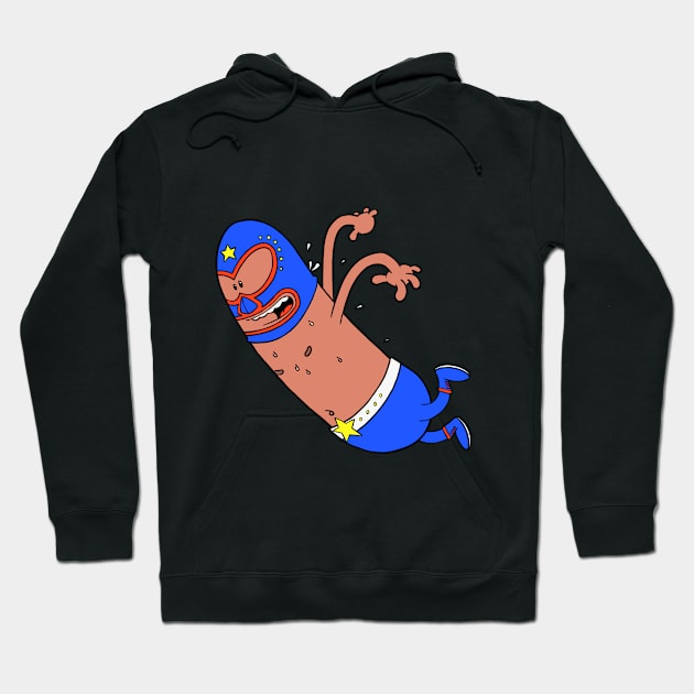 Lucha-wiener Hoodie by joshbaldwin391